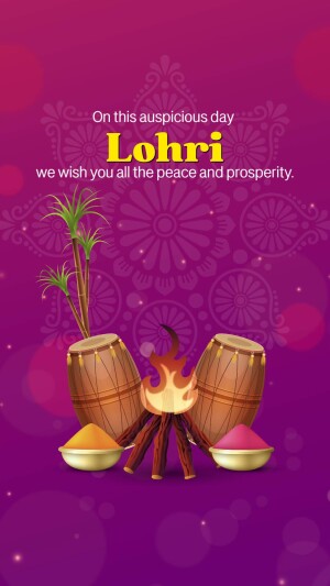 Happy Lohri hd images poster banner status and hd photos